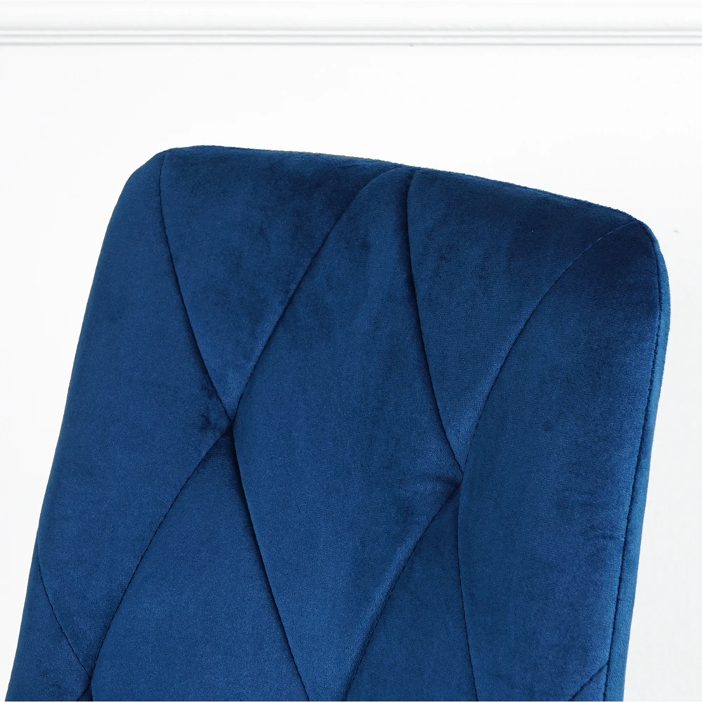 High Quality Kitchen Restaurant Dining Room Furniture Blue Fabric Modern Chairs