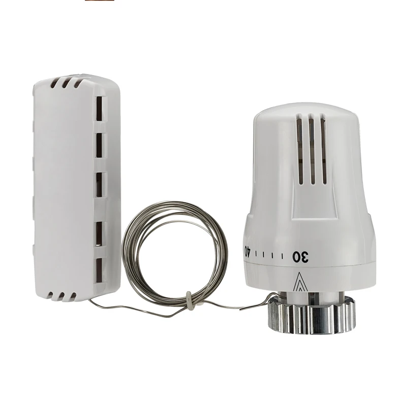 BAIYILUN m30*1.5mm remote control trv water heating radiator thermostat head with remote sensor