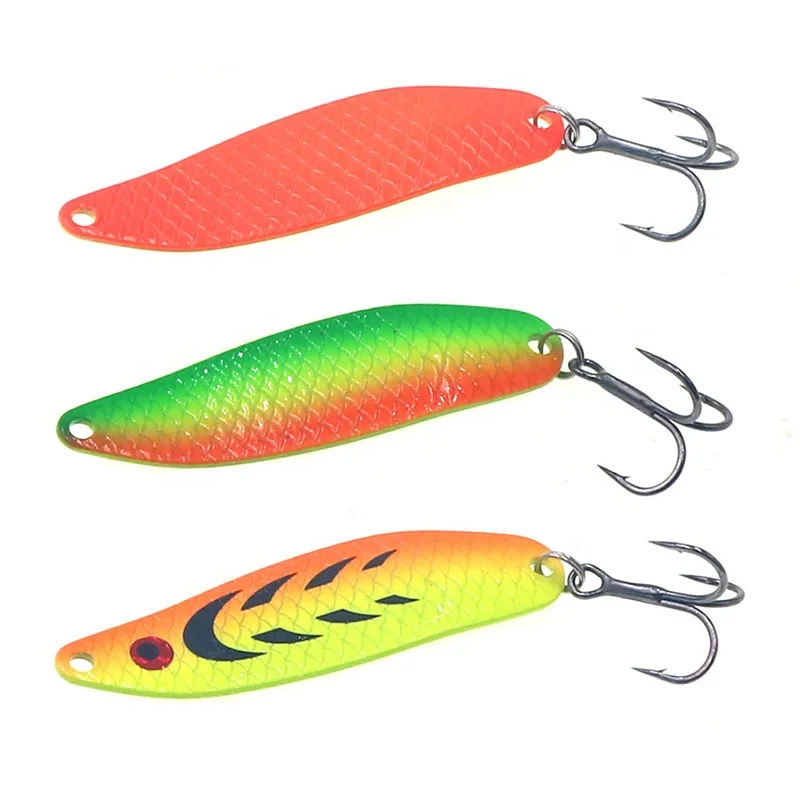 HISTOLURE Fishing Lure Metal Spoons Hard Lures 62mm10g Treble Hook Salmon Bass Metal Bait Artificial Wobblers Spinner SequinsJig