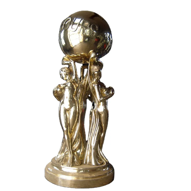 Golden Bronze Sculpture The World Is Yours Statue YL-K213