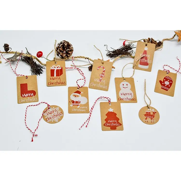 Wholesale Price Costume Christmas Tag Blank Kraft Paper Gift Tags