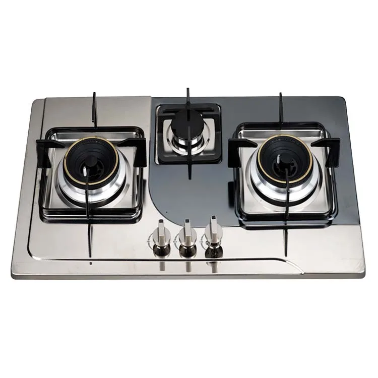 Wholesale OEM CE Vietnam Automatic Piezo Ignitin Gas Cooker Cooktop Stainless Steel 3 Burner Gas Stove