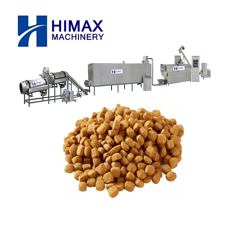 1-2T automatic canine animal feed pelletizing  pet food extruder  making machine