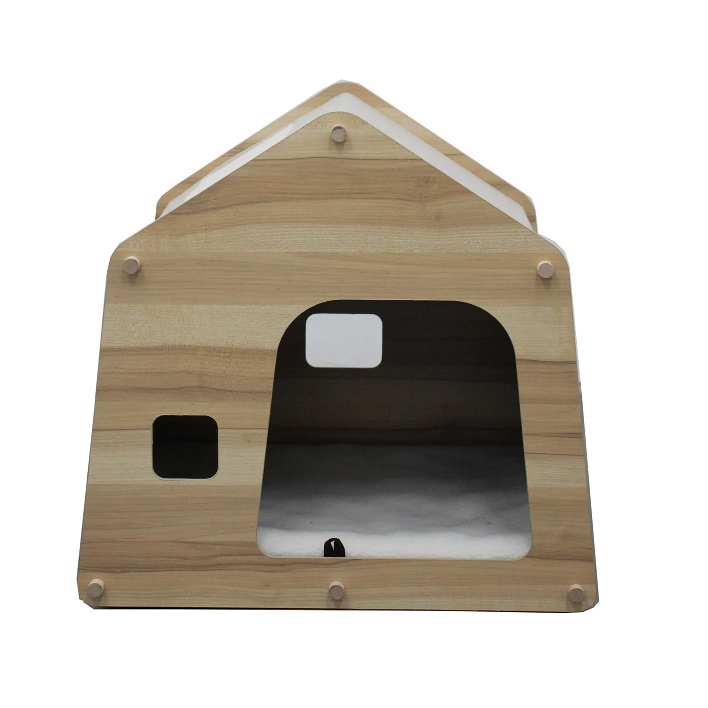 modern new design indoor large wooden pet cat foldable house for living room