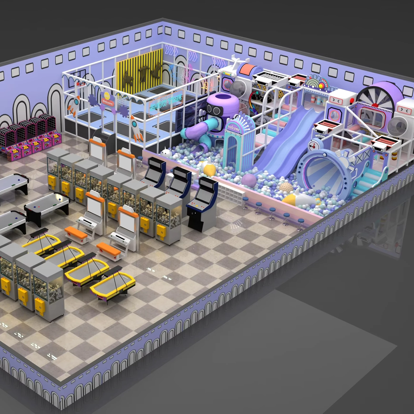 Cheap Price Mini Indoor Playground Equipment Soft Foam Playground for Preschool Restaurant Kids Cafe mazes soft play equipment