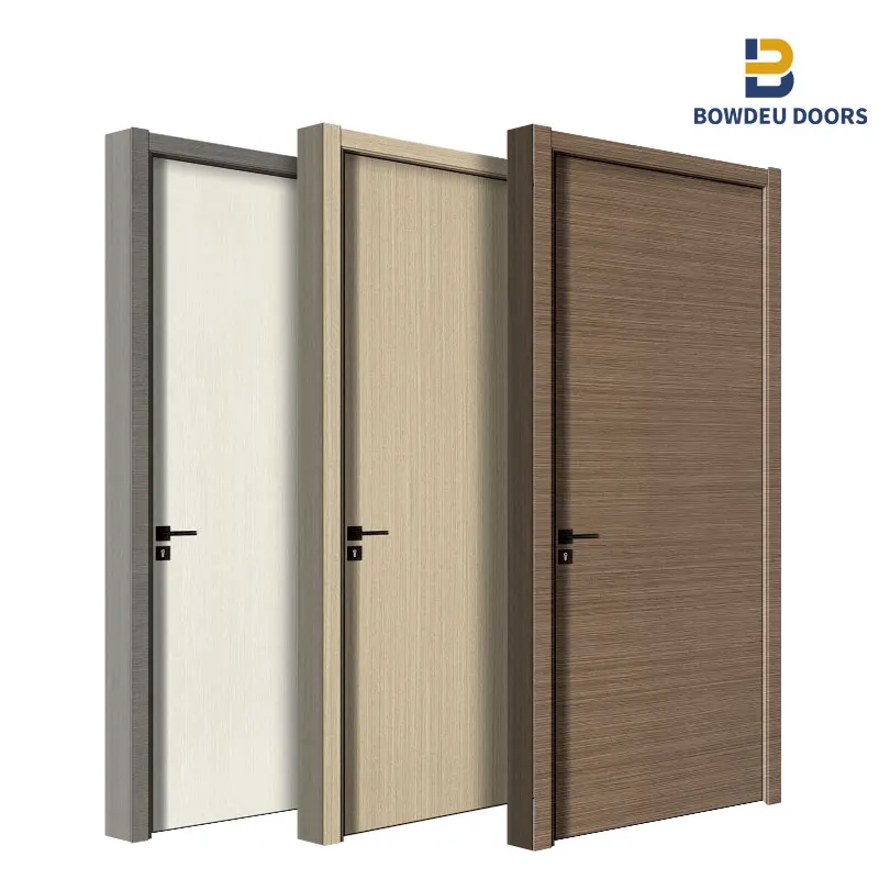 WPC waterproof wooden doors for houses office interior room bathroom bedroom wpc panel cheap price latest design pictures