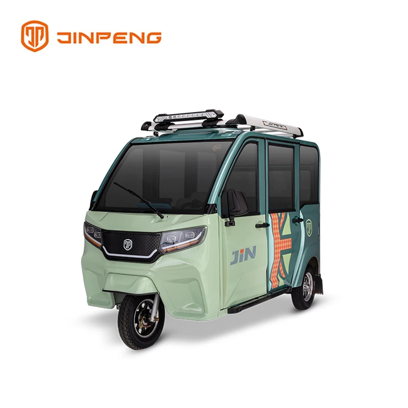 4-Passenger Solar Electric Rickshaw 1000W Motorized Tuk Tuk with 60V Closed Body 48V Open Body Available in India