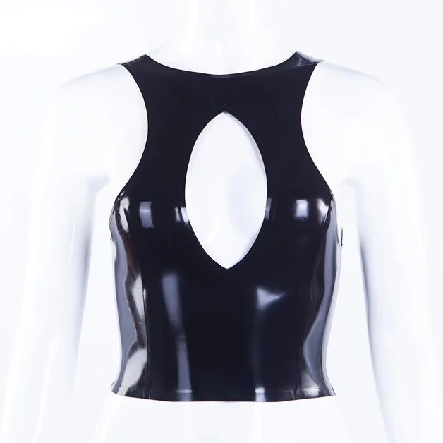 Classic Long Sleeves Back Zipper  Latex Catsuit Bodysuit
