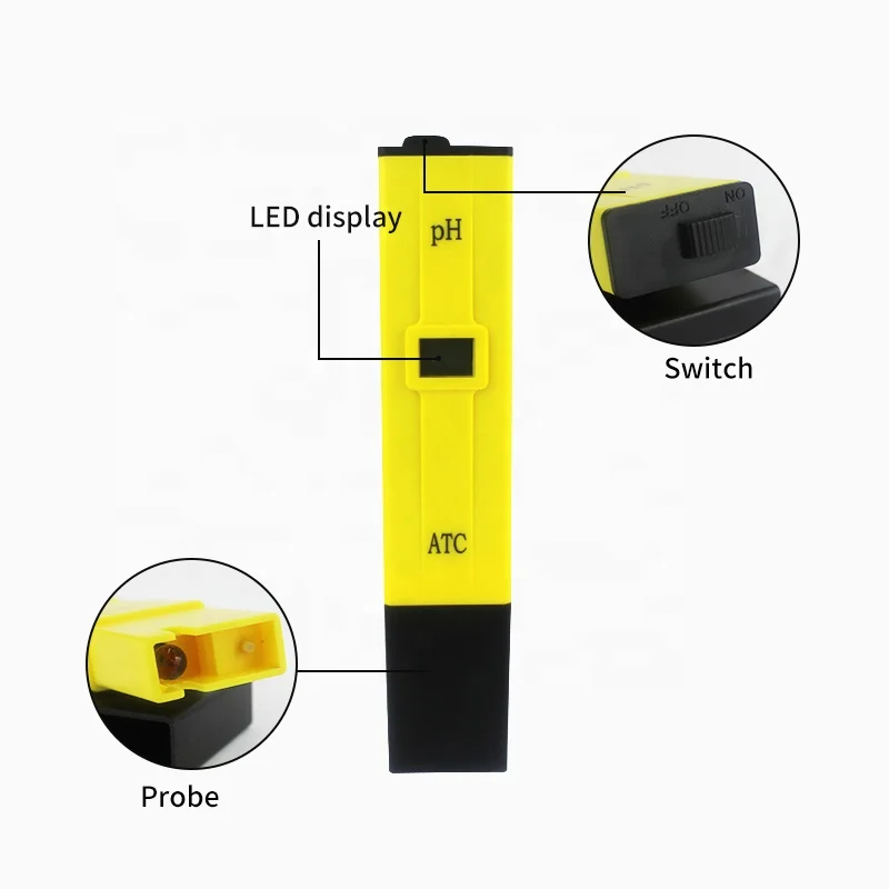 Guangdong supplier 0.0-14.0 ph measuring aquarium water ph tester pen type well water test digital aquarium ph meter