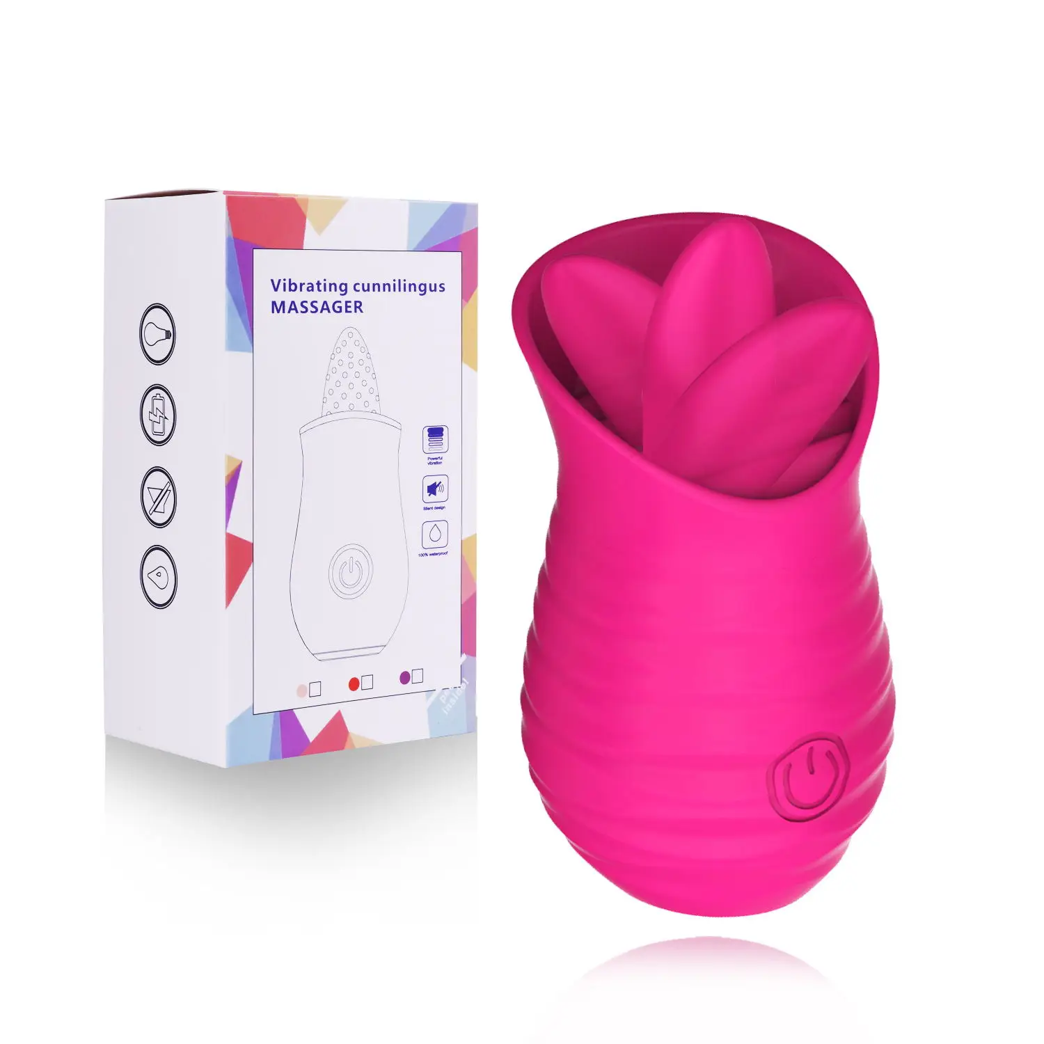 OEM Sex Toys For Woman Tongue-Shaped Vibrator Vagina Tongue Vibrator Clitoris Stimulation Flower Rose Tongue Licking Vibrator
