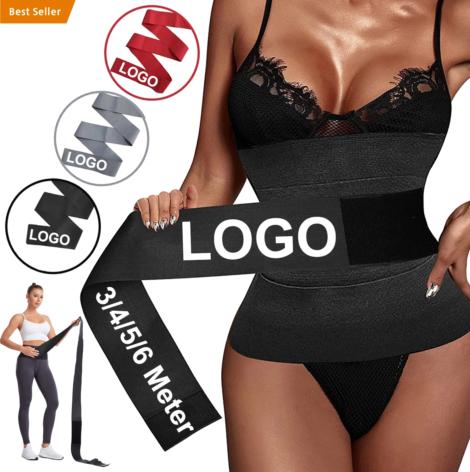 400cm Postpartum Weight Loss Elastic Band Stomach Flat Belly Bandage Wrap Belt Slimming Body Shaper Waist Trainer Tummy Wrap