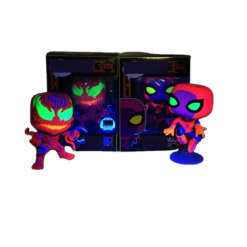 FUNKO POP Venom CARNAGE 678# Spider man 652# Action Figure Toys Bobble-Head Collection Movie Cartoon Model Vinyl Figure Doll