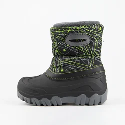 Outdoor Non-Slip Boot Waterproof Kids Snow Boots Boys Girls Walking Winter Fur Lined Warm Shoes
