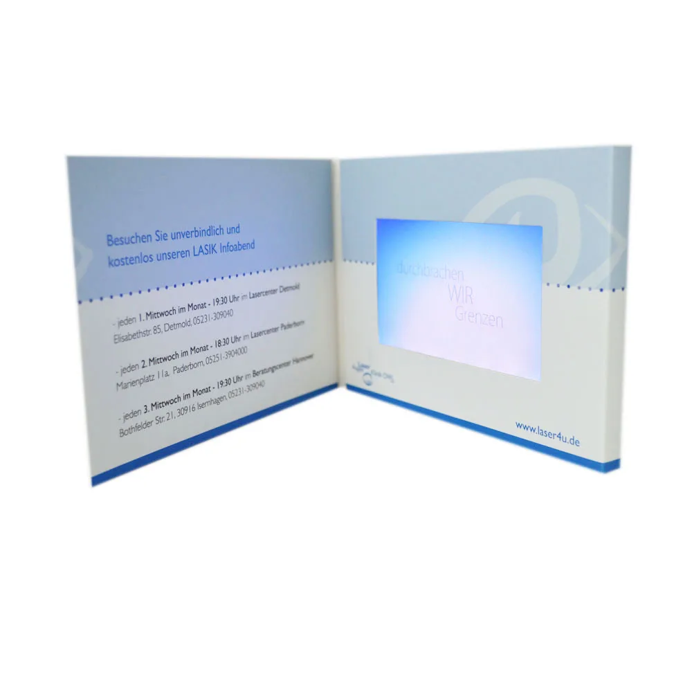 
Factory price custom lcd video greeting card/ video mailer/ video brochure for advertising 