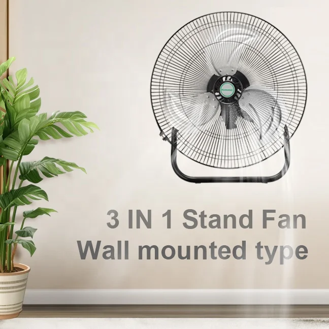 Factory outlet cheap price 18 inch 3 in 1 powerful industrial stand fan aluminum blades Oscillation Ventilador Pedestal Fan