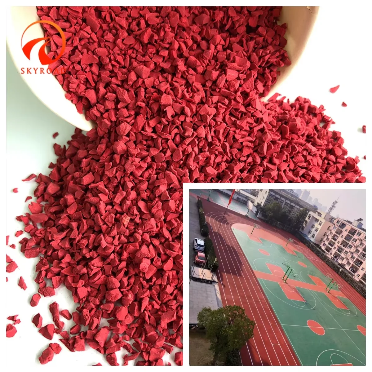 Tianlu Factory Sales Industrial Color Bright And Color Durable EPDM Color Rubber Granulates  For Artificial Grass
