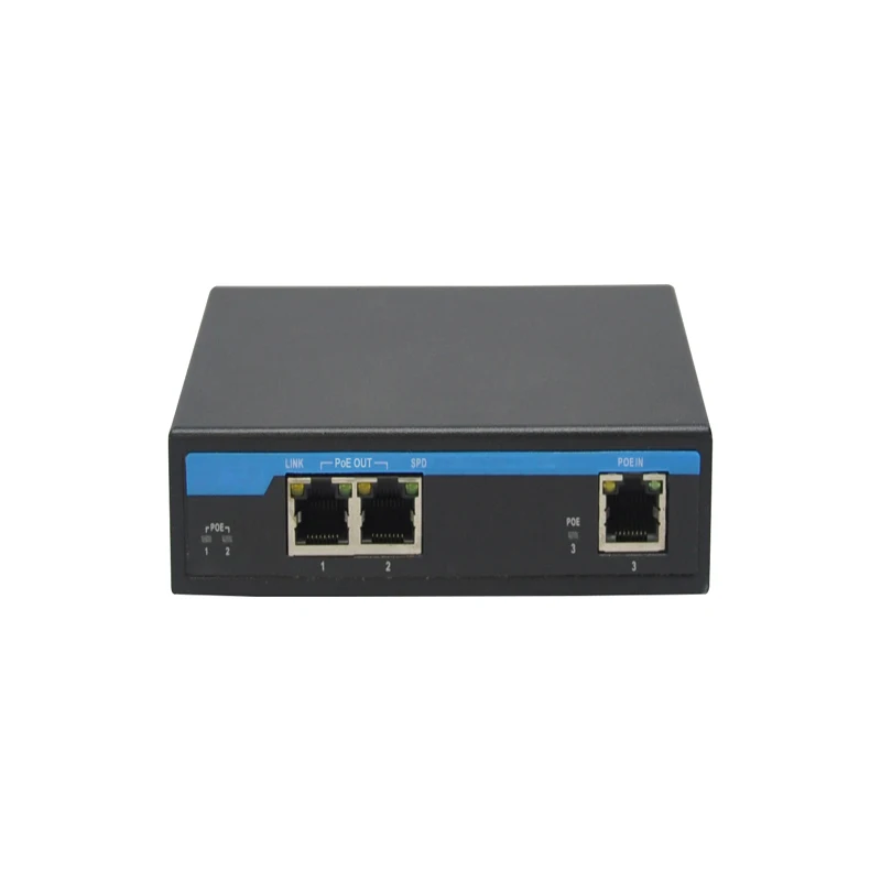 60W IEEE802.3at 2port gigabit poe extender poe repeater
