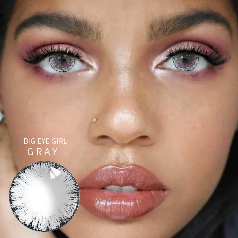 
Beauty Coner 2pcs/pair Big Eye Girl Series Soft Beautiful Pupil Yearly Cycle Cosmetic Colored Contact Lenses for eyes 