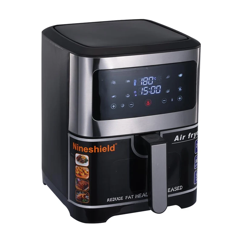 Stainless Steel Smart Air Fryer with Super Long Digital Display Home Use Only Deep Electronic Screen Feature