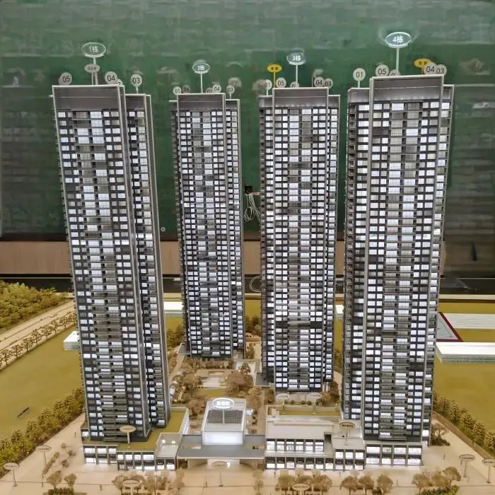 tall city building model 3D Printed Houses  estate development  Miniature Real Estate 1:100 Architectural Scale Models