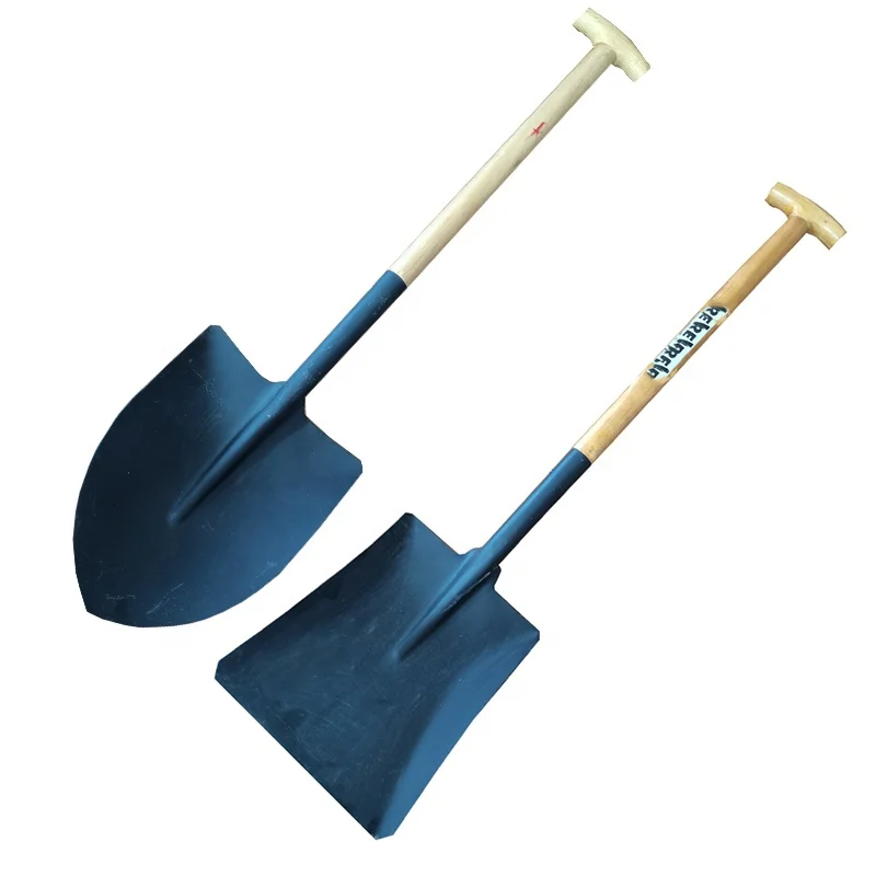 Factory direct product farming tools with Plastic D grip shovel with wooden handle spade