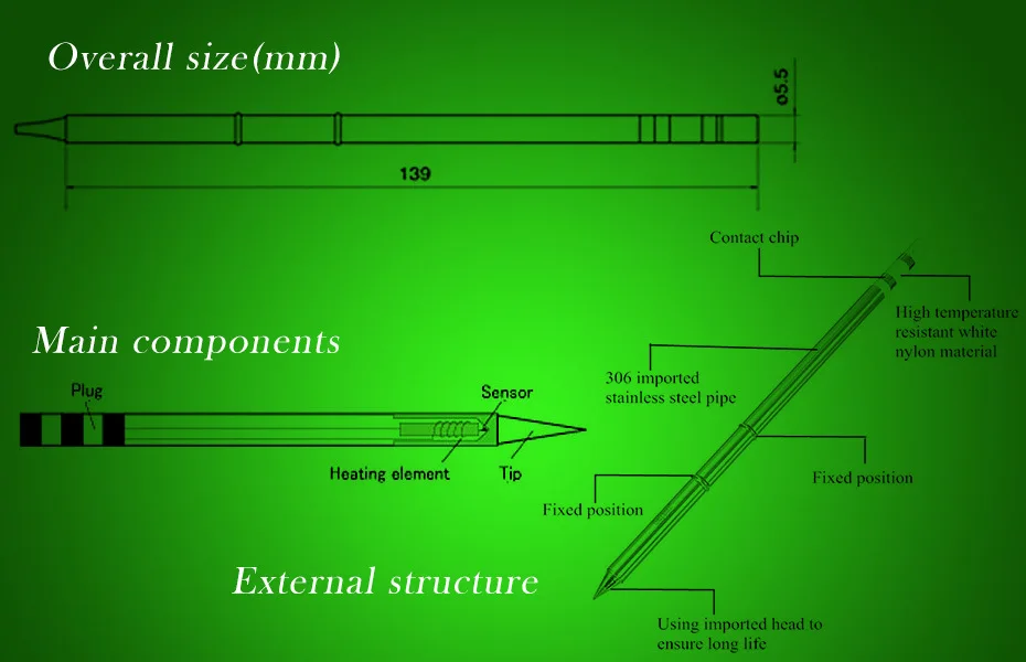 Quicko Original 10Pcs/SET T12-10 B2 D24 C4 ILS JL02 KU K BC2 BL BC1 Iron Tips Series Soldering Rework Station T12-942