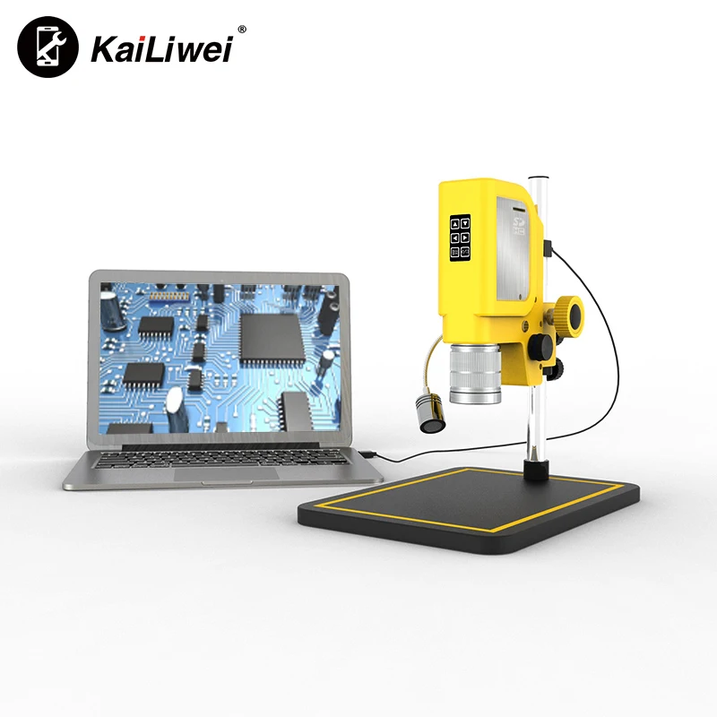 Kailiwei All In One 48MP HDMI-Compatible Digital big base dental Microscope prices camera Industrial Electronic Repair