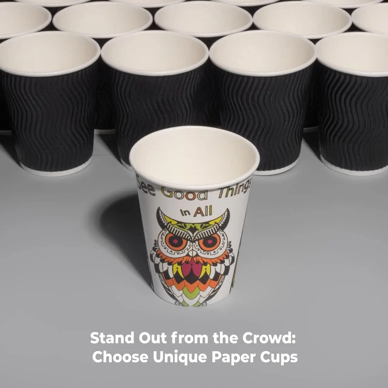 DIY Color Paper Cup 12 oz Single Wall Coffee Cup Disposable Drinking Paper Cup