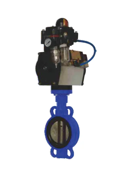 
Factory Grey Cast Iron Pneumatic Butterfly Valve 