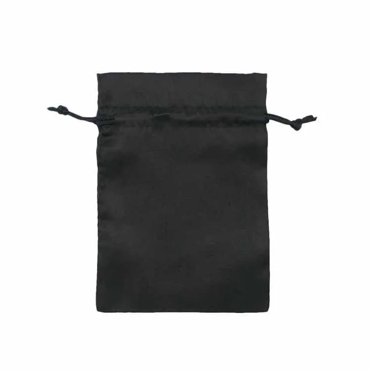 Customized, cheap and reusable satin drawstring bag custom logo Quality product