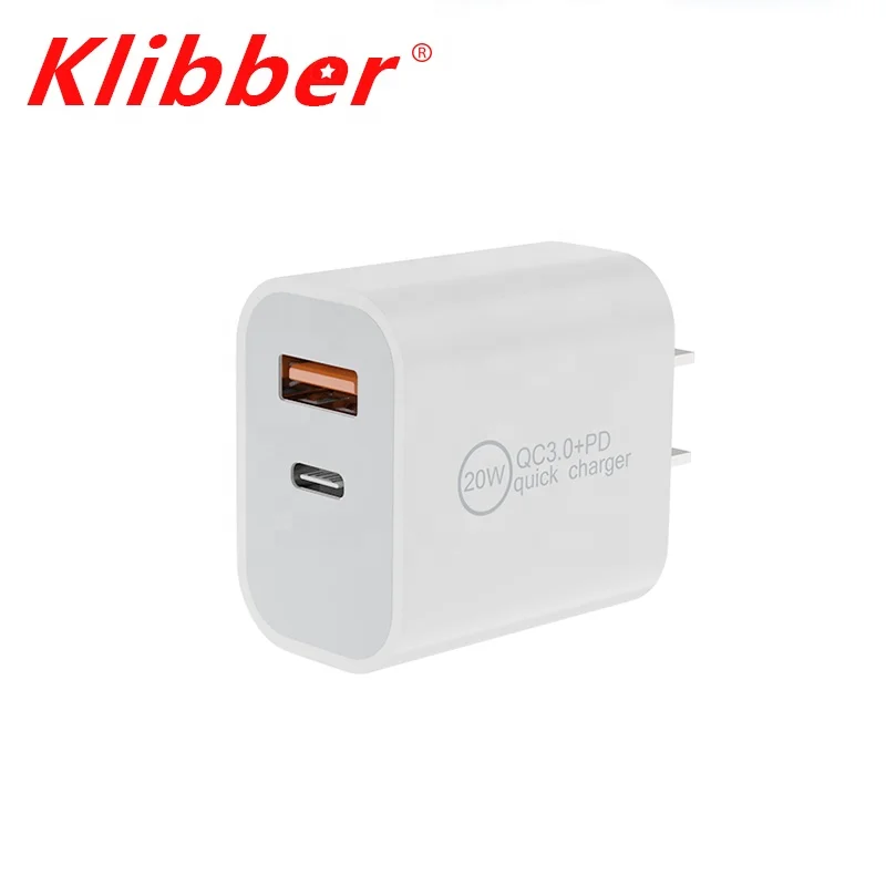 Fc Ce Certified PD Qc3.0 Quick Charger Mobile Cell Phone USB-C Charger 20W 25W Fast Charging Qc3.0 Wall Charger For Iphone 13