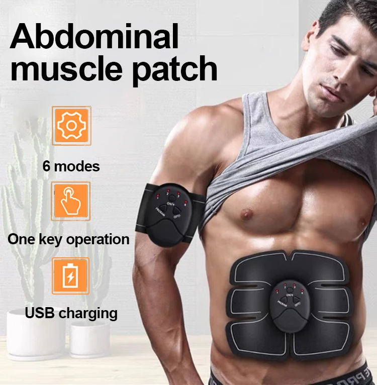 2023 Лидер продаж smart ems fitness шесть патчей 6 упаковок Тонер для мышц живота стимулятор упражнений