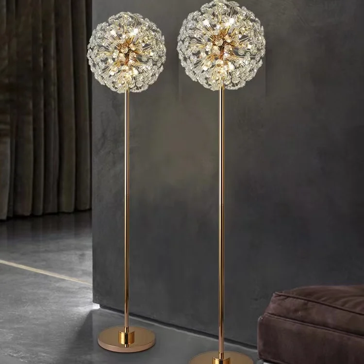 Dandelion Floor Lamp Living Room Sofa Corner Lamp Bedroom Luxury Designer Crystal Bedside Lamp
