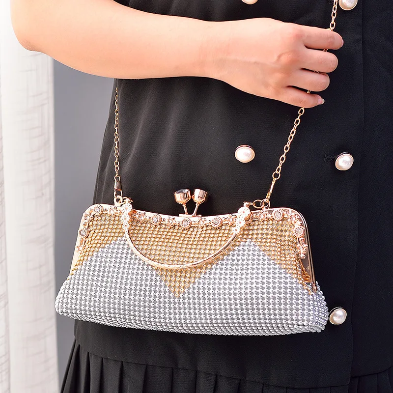 Custom Wholesale Women Clear Evening Clutch Bag Customized Logo Ladies shiny diamond Evening Bag