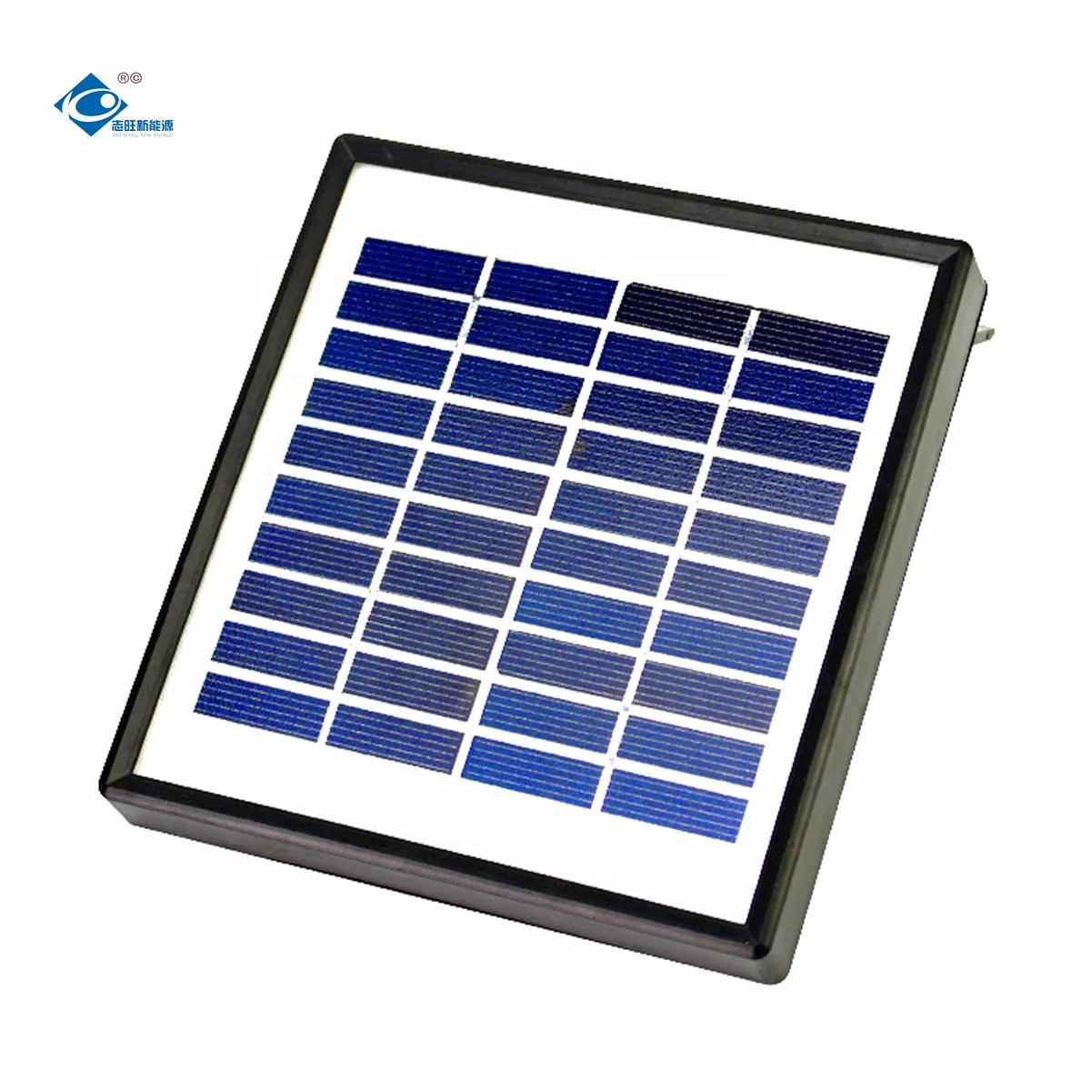 ZW-2W-10V Customized Mono Solar Panel 10V Portable Glass Laminated Solar Panel 2W Mini Solar Phone Charger