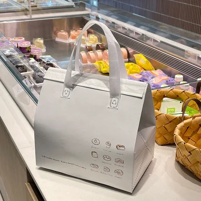 Wholesale Fashionable Durable Pouch Tote Promotional aluminium foil lunch Cake Food Insulated Pp Non Woven Cooler Bag
