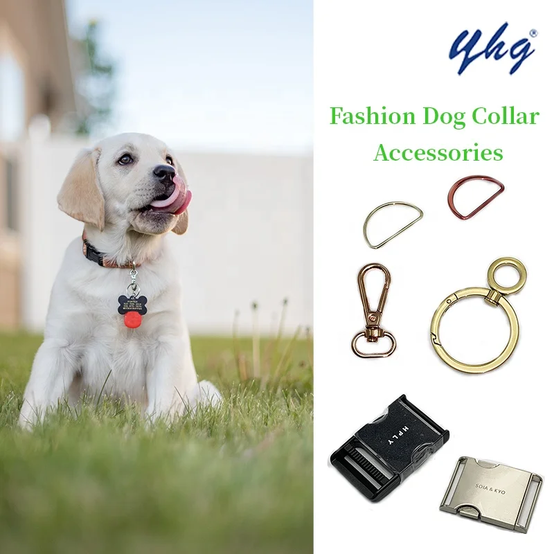 YHG Custom Logo Zinc Alloy Metal Clasp D Ring Hook Rose Gold Metal Buckle for Dog Collar Leash Handbags