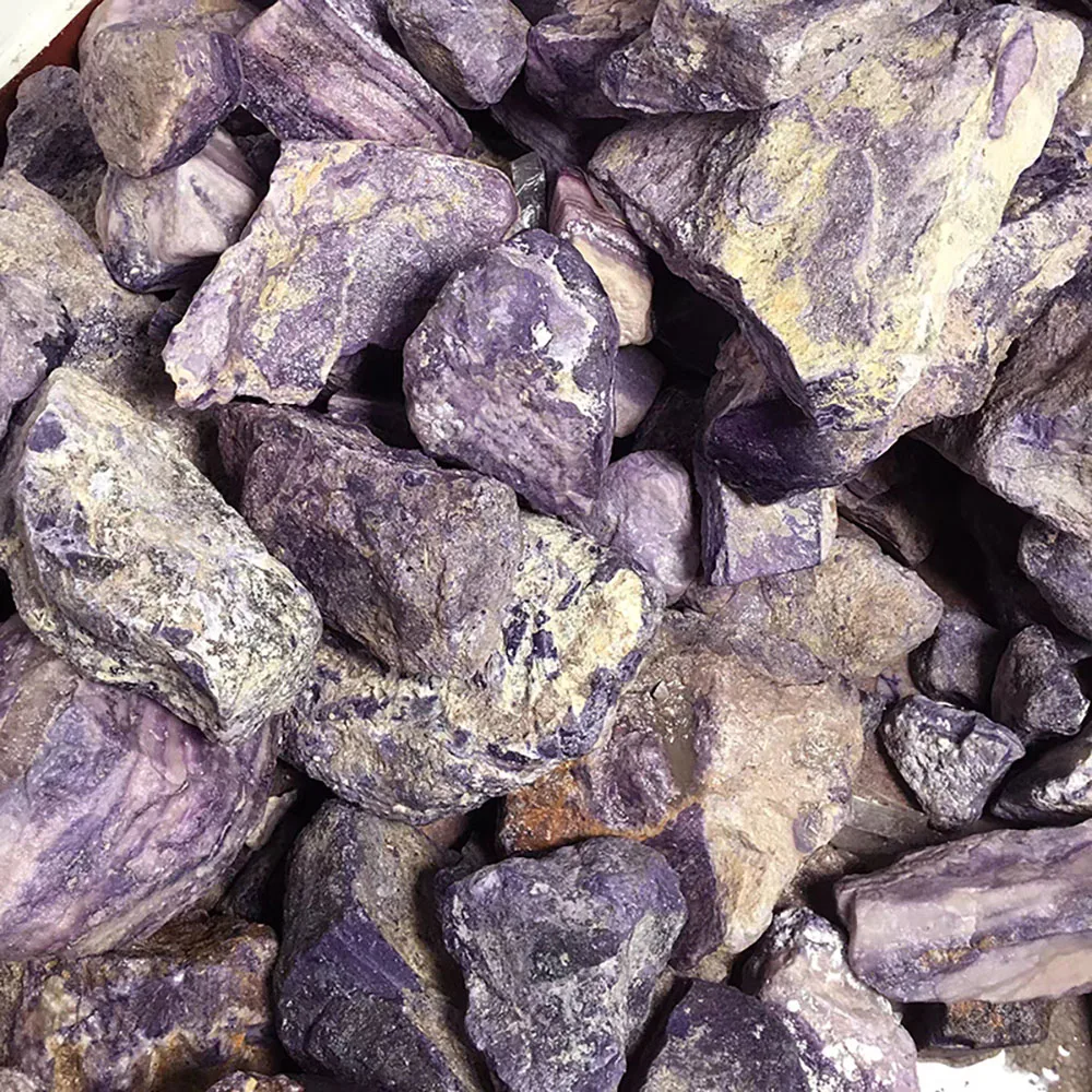 Natural jade raw stone wholesale high quality purple jade rough stone for sale