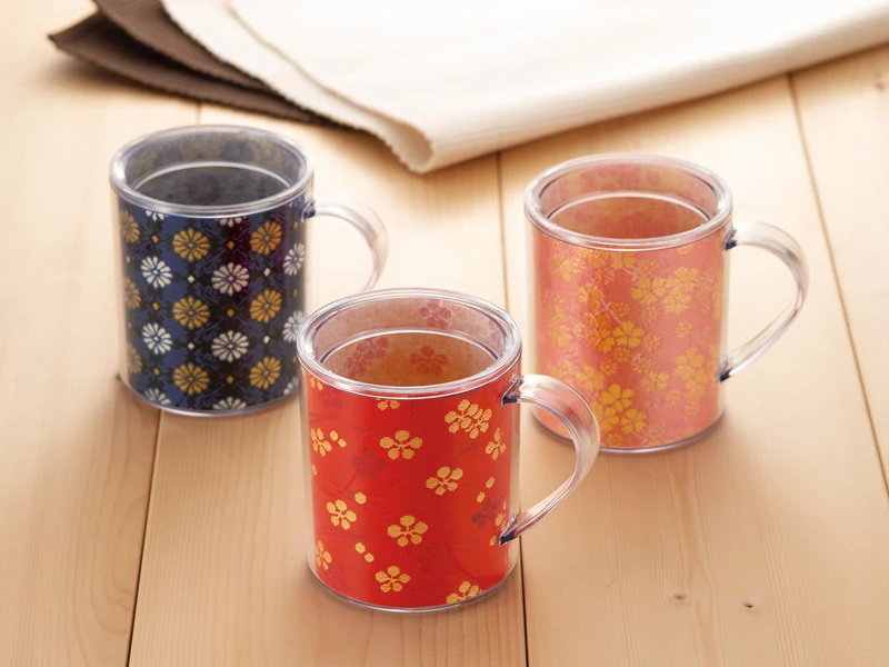 Traditional nishijin textile hand made buy retro mug with lid