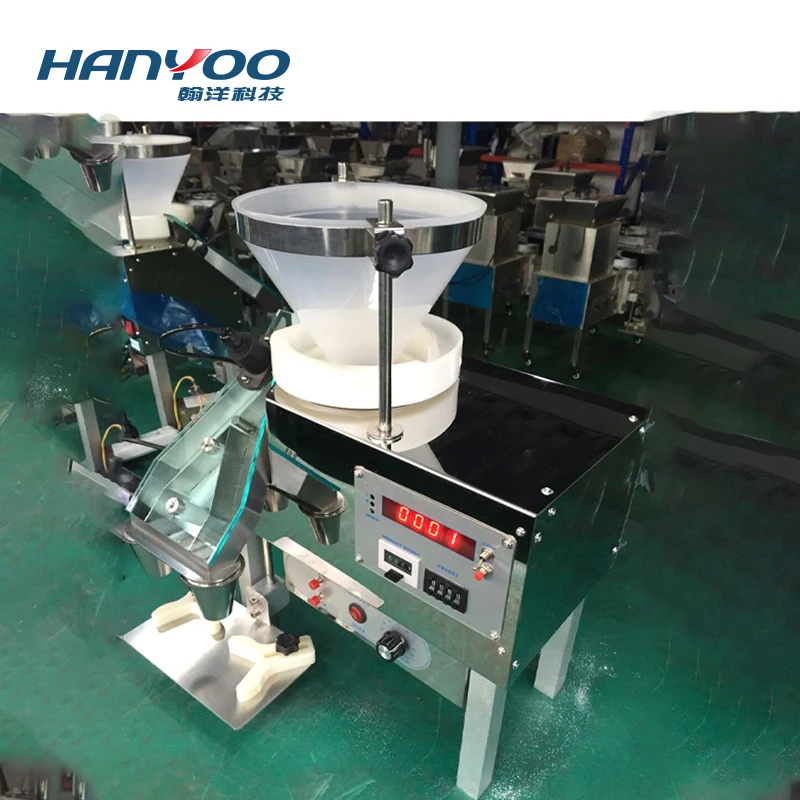 Hanyoo Semi-Automatic Tablet Softgel Pill Gummy Soft Bear Candy Suger Filling Counter Bottling Counting Machine