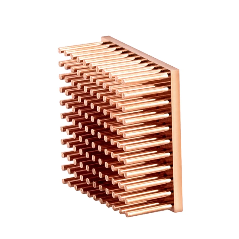 Shenzhen LIKE 40 x 40mm Custom Square Design Small Mini 10W Led Copper Pin Fin Cold Forging Copper Heatsink