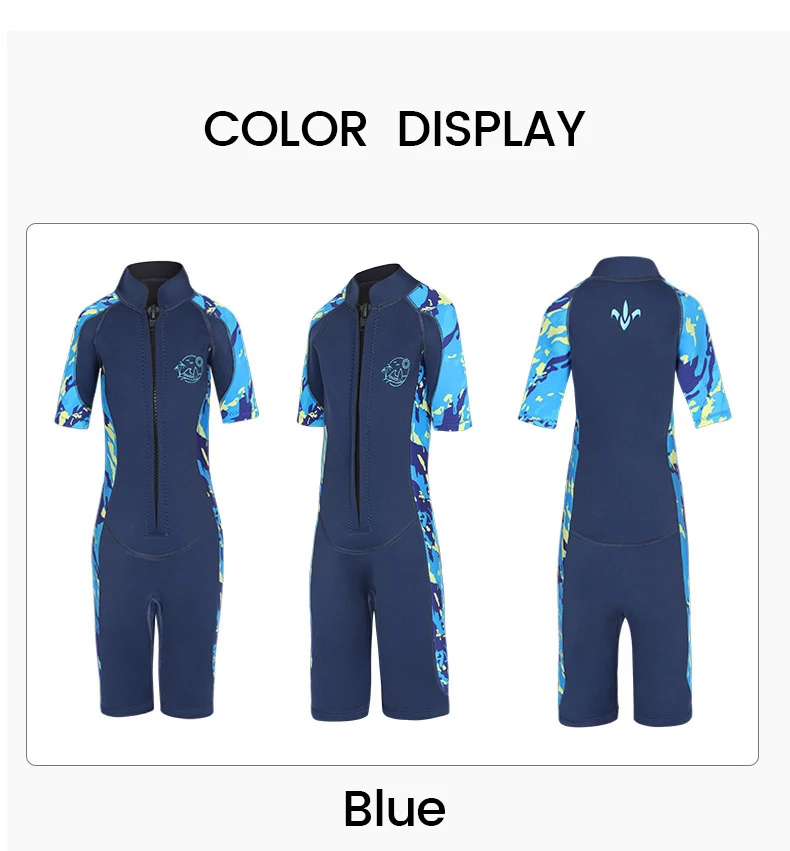 2mm Neoprene Swimsuit Girls Boys Wetsuits Shorty Kids Neoprene Suit Warming Suits Ultra Stretch Thermal Swimsuit Girls Boys Wets