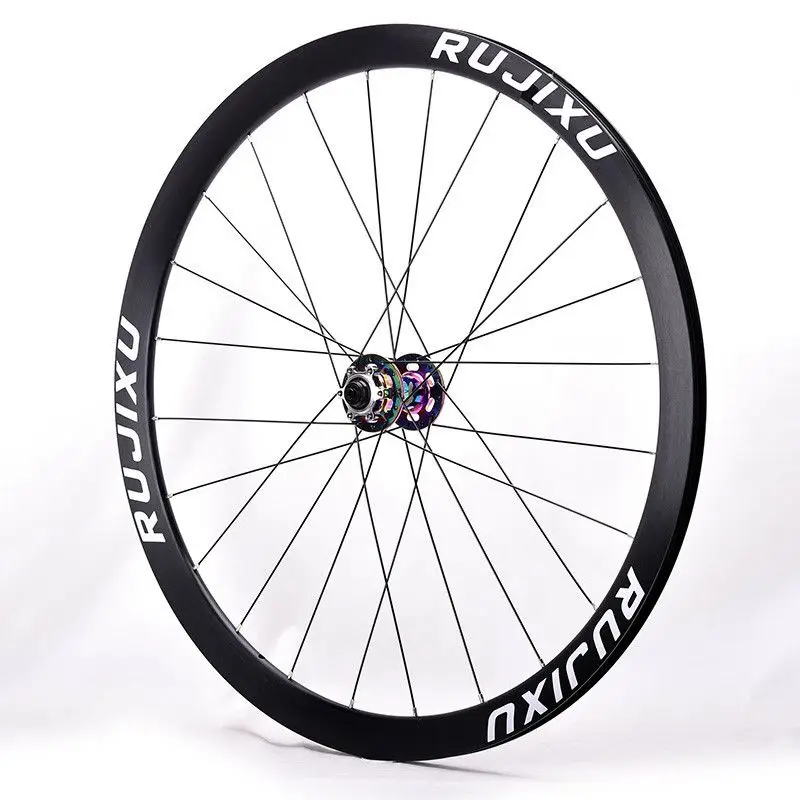 Fast delivery RUJIXU 700C road bicycle wheel set 32 holes 38mm aluminum alloy rim six-hole Disc brake bicycle wheel set