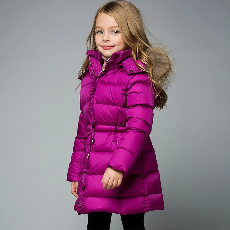 
Winter Baby Children Duck Down Padded Coat Kids Hooded Outerwear Girls Down Jacket 