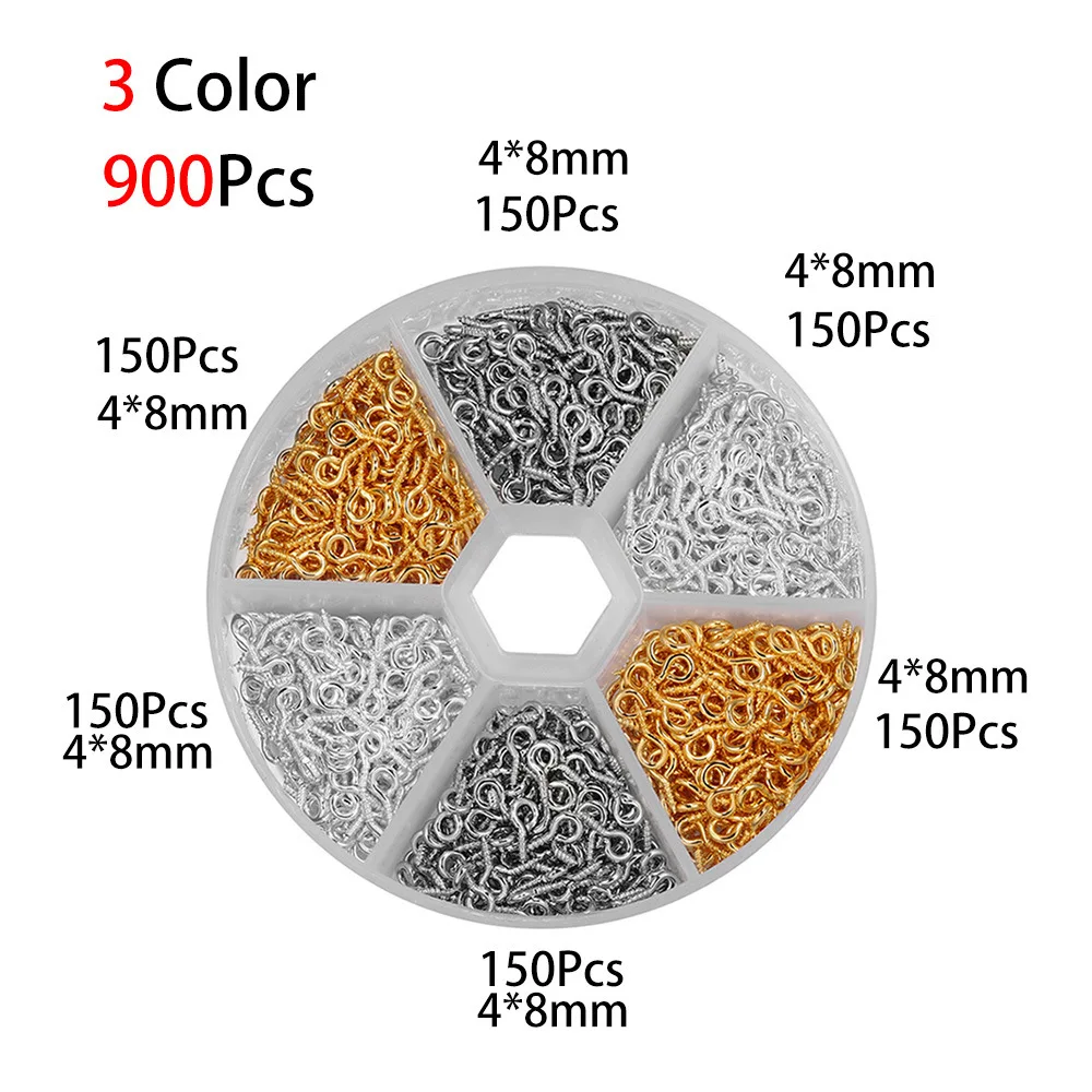 Mixed Color Small Tiny Mini Eye Pins Eyepins Hooks Eyelets Jewelry Making kits DIY Jewelry Finding Supplies set