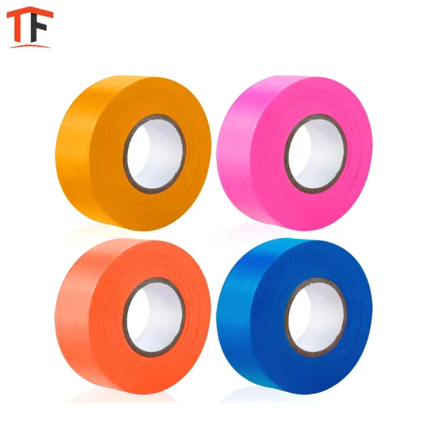 Custom non adhesive 2.5 cm pvc reflective warning flagging tape for Surveying Forestry Mining safety