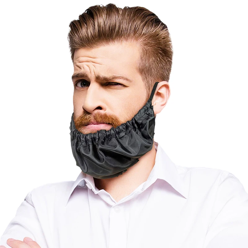 Reusable Facial Beard Apron Caps Facial Beard Guard Bedtime Bib Elastic Beard Cover