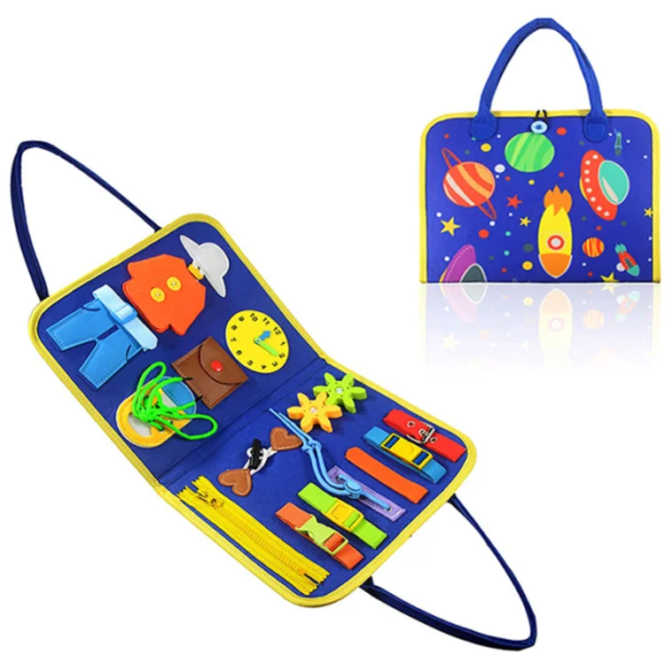 2024 New Children Early Education Montessori Toys Toddler Busy Board Sensory Toy For Kids Multi Activities Felt Busy Board Books