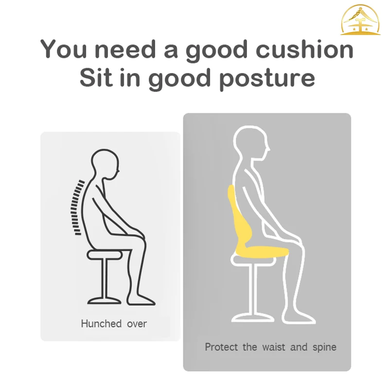 Новый дизайн подушка для сиденья из пены с эффектом памяти и спины Автомобильная поддержки поясницы шеи поддержка стула