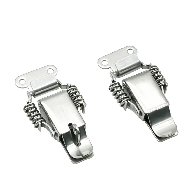 EZON CN;GUA Double Spring Buckle Box Lock Door Hasp Accessories 304 Stainless Steel for Steel Small Size